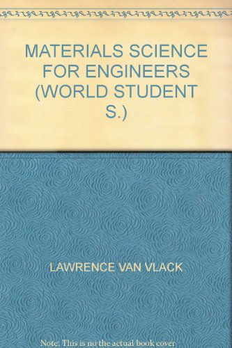 9780201080766: Materials Science for Engineers (World Student S.)