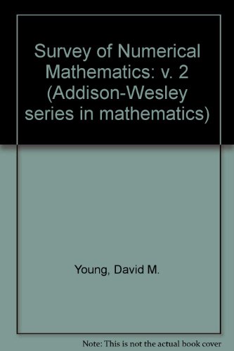 Beispielbild fr A Survey of Numerical Mathematics zum Verkauf von ThriftBooks-Dallas
