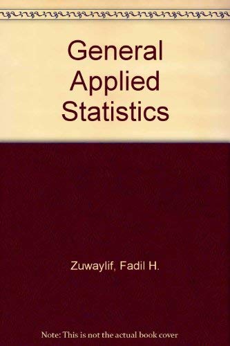 Imagen de archivo de General Applied Statistics a la venta por Better World Books