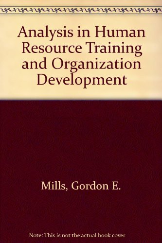 Imagen de archivo de Analysis in Human Resource Training and Organization Development a la venta por NEPO UG