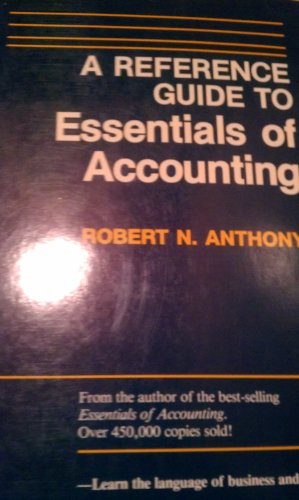Stock image for A Reference Guide to Essentials of Accounting for sale by ThriftBooks-Atlanta