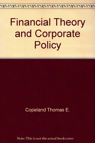 Imagen de archivo de Financial Theory and Corporate Policy a la venta por Bank of Books