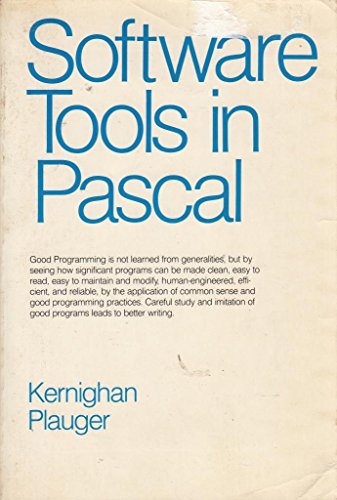 Beispielbild fr Software Tools in Pascal zum Verkauf von Better World Books