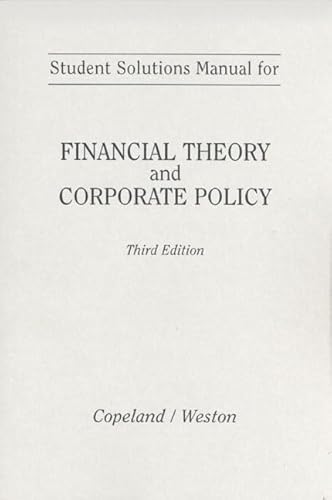 Imagen de archivo de Financial Theory and Corporate Policy a la venta por Better World Books