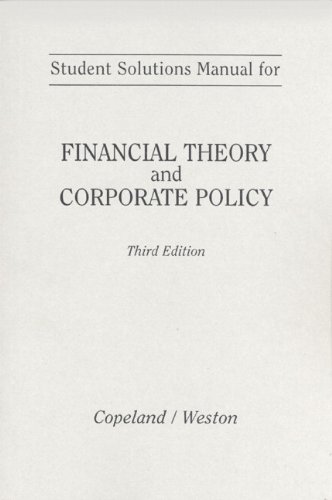 9780201106497: Financial Theory and Corporate Policy