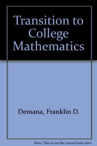 Beispielbild fr Transition to College Mathematics zum Verkauf von Better World Books