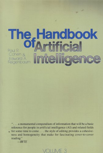 Beispielbild fr The Handbook of Artificial Intelligence, Volume III zum Verkauf von Wonder Book