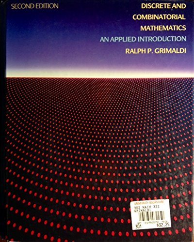 9780201119541: Discrete And Combinatorial Mathematics: An Applied Introduction