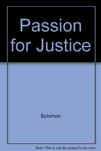 Beispielbild fr A Passion for Justice zum Verkauf von Better World Books