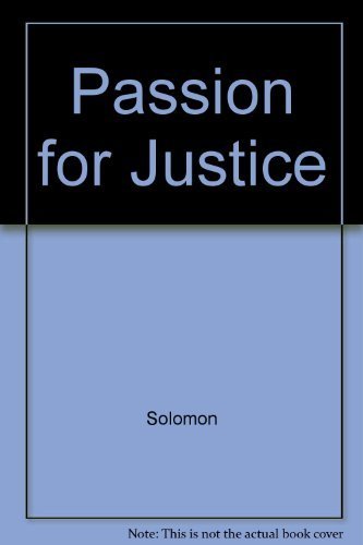 Stock image for A Passion for Justice for sale by Better World Books