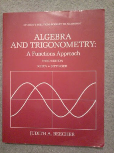 Beispielbild fr Alg Trig Function Apprch zum Verkauf von Better World Books