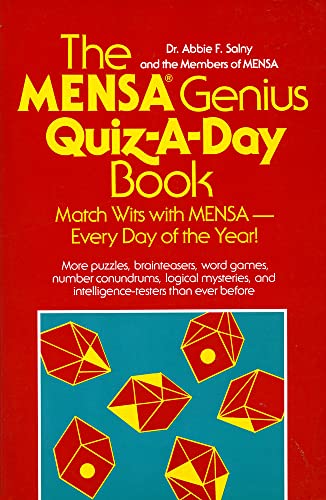 Imagen de archivo de The Mensa Genius Quiz-A-Day Book a la venta por a2zbooks