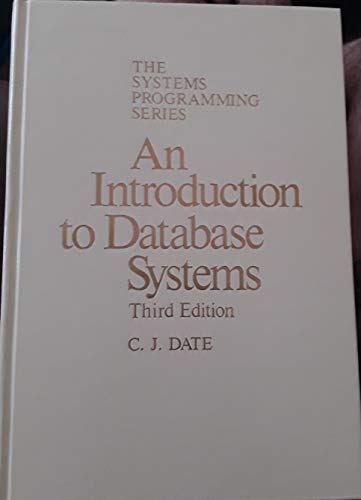 Stock image for An Introduction to Database Systems, Vol. I for sale by George Cross Books
