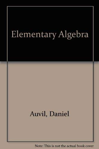 9780201149852: Elementary Algebra