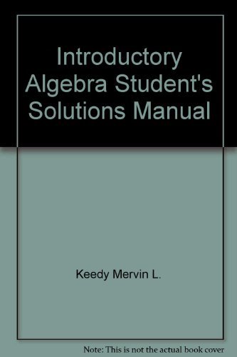 9780201152753: Introductory Algebra Student's Solutions Manual
