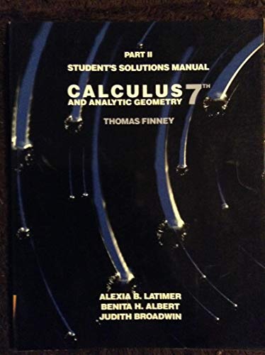 Beispielbild fr Solutions Manual to Calculus and Analytic Geometry zum Verkauf von Better World Books