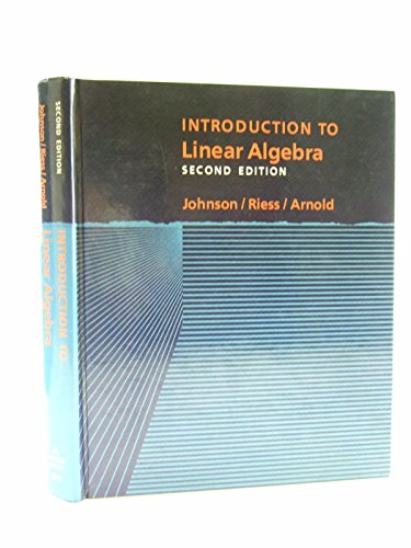 9780201168334: Introduction to linear algebra