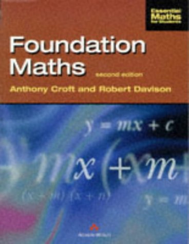 Beispielbild fr Foundation Maths (Essential Maths For Students) zum Verkauf von AwesomeBooks