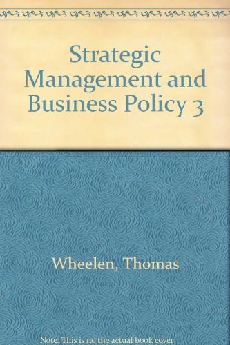 Beispielbild fr Strategic Management and Business Policy 3 zum Verkauf von Better World Books