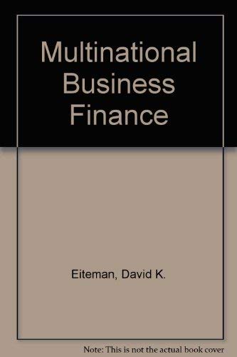 Beispielbild fr Multinational Business Finance zum Verkauf von Wonder Book
