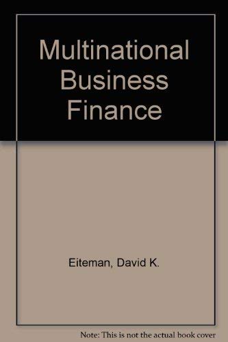 Imagen de archivo de Multinational Business Finance a la venta por Better World Books