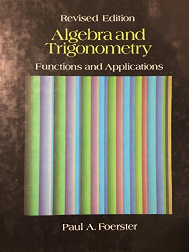 Beispielbild fr Algebra and Trigonometry: Functions and Applications zum Verkauf von BooksRun