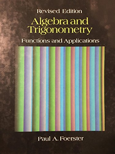 Imagen de archivo de Algebra and Trigonometry: Functions and Applications a la venta por HPB-Red