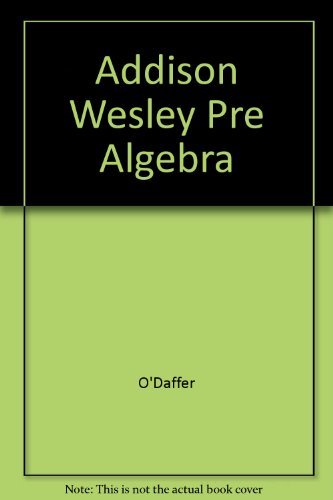 Imagen de archivo de Addison Wesley Pre Algebra a la venta por Wonder Book
