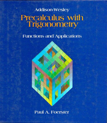Imagen de archivo de Pre Calculus With Trigonometry a la venta por Better World Books