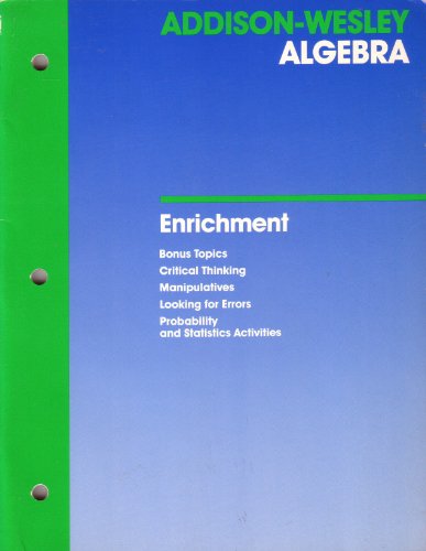 Imagen de archivo de Algebra Enrichment (Enrichment) a la venta por The Book Cellar, LLC