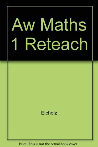 Stock image for Aw Maths 1 Reteach for sale by Better World Books