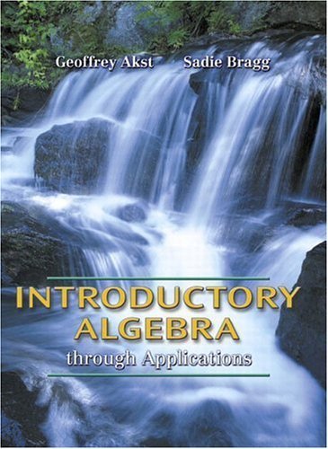 Stock image for Introductory Algebra Through Applications for sale by Better World Books