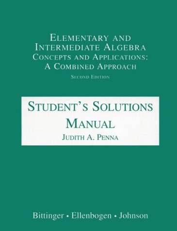 9780201312256: Student's Solutions Manual