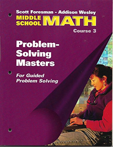 Stock image for Problem-Solving Masters for Guided Problem Solving (Middle School Math: Course for sale by Better World Books