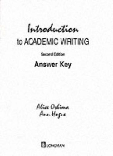 Imagen de archivo de Introduction to Academic Writing: AnsOshima, Alice a la venta por Iridium_Books