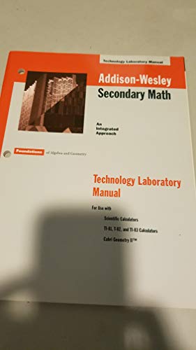 Imagen de archivo de Secondary Math Technology Laboratory Manual - Foundations of Algebra and Geometry An Integrated Approach a la venta por BooksRun