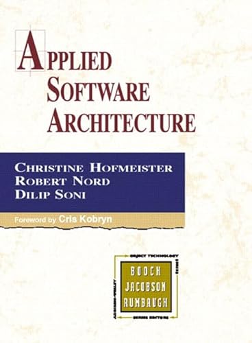 Imagen de archivo de Applied Software Architecture a la venta por SecondSale