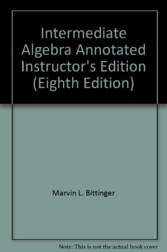 9780201338768: Intermediate Algebra Annotated Instructor's Edition (Eighth Edition)