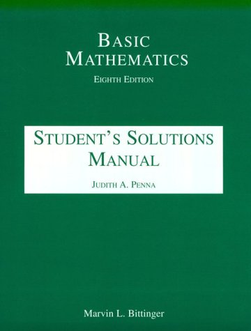 Stock image for Basic Mathematics Student's Solutions Manual for sale by BookHolders