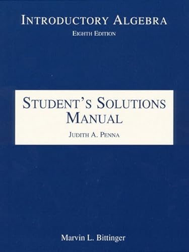 9780201340235: Student's Solutions Manual