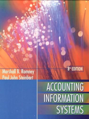 Accounting Information Systems (9780201357219) by Marshall B. Romney
