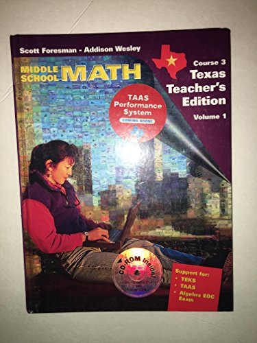 Middle School Math Course 3 Texas Teacher's Edition Volume 1 (Volume 1) (9780201364477) by Randall Charles