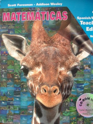 MATEMATICAS Grade 1 Teacher's Edition Spanish/English Volume 1 with CD-ROM (9780201364583) by Randall I. Charles