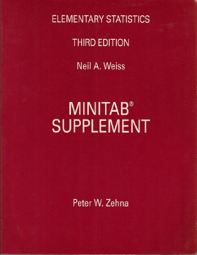 Stock image for Elementary Statistics: Minitab Supplement for sale by Solomon's Mine Books