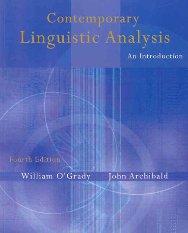 Imagen de archivo de Contemporary Linguistic Analysis : An Introduction a la venta por Better World Books: West