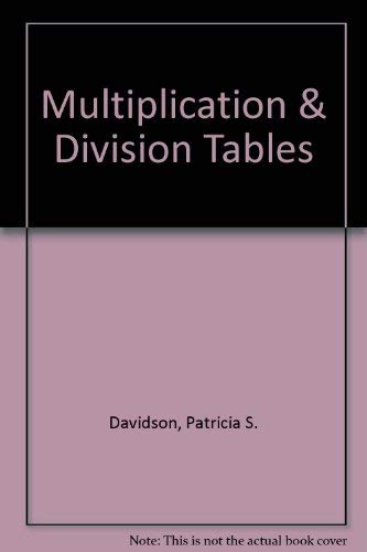 9780201480214: Multiplication & Division Tables