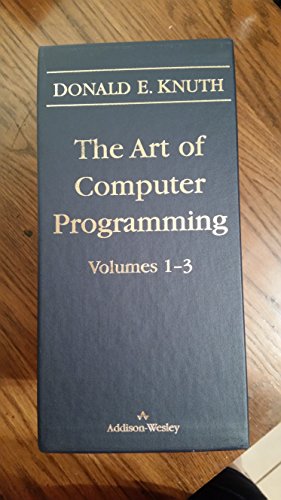 Stock image for The Art of Computer Programming 1 - 3: Bd. 1: Fundamental Algorithms / Bd. 2: Seminumerical Algorithms / Bd. 3: Sorting and Searching: 3 Bde. (The Art of Computer Programming Series) for sale by medimops