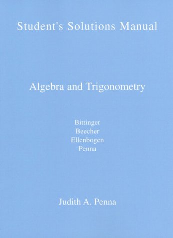 Beispielbild fr Algebra and Trigonometry: Students Solution Manual zum Verkauf von Wonder Book