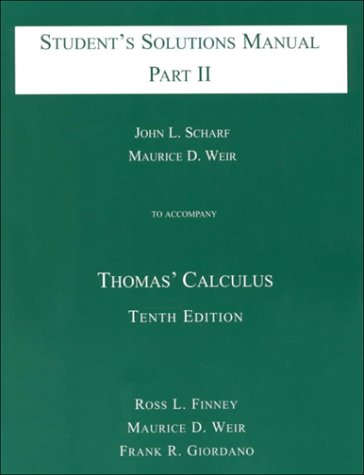 Stock image for Student's Solutions Manual Part II to Accompany Thomas' Calculus for sale by ThriftBooks-Atlanta
