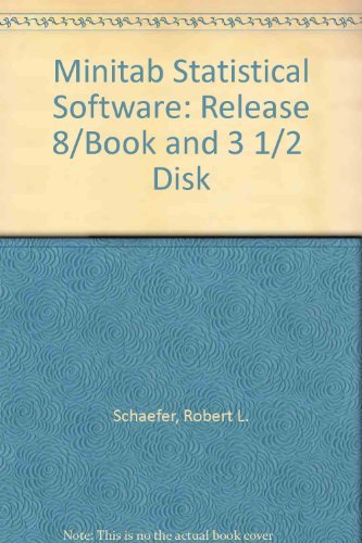 Imagen de archivo de Minitab Statistical Software: Release 8/Book and 3 1/2" Disk a la venta por Better World Books